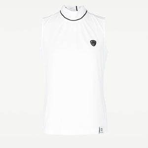 リボンタイ付きノースリーブシャツ