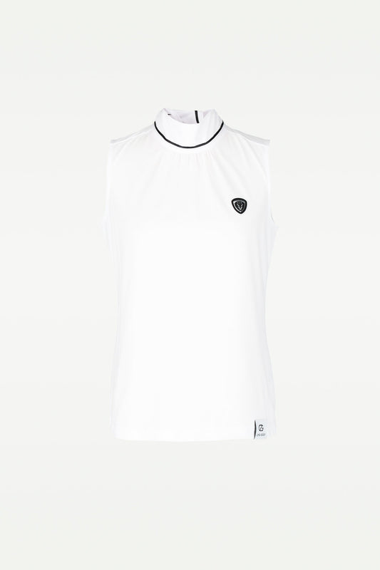 リボンタイ付きノースリーブシャツ