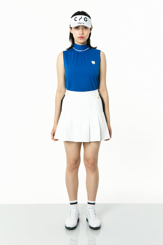 リボンタイ付きノースリーブシャツ