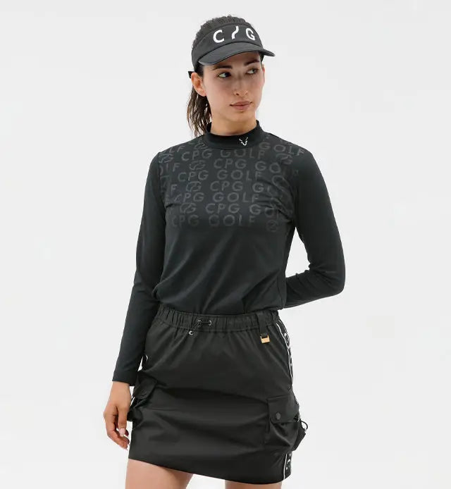 【Sample】モックネックロゴプリントLS