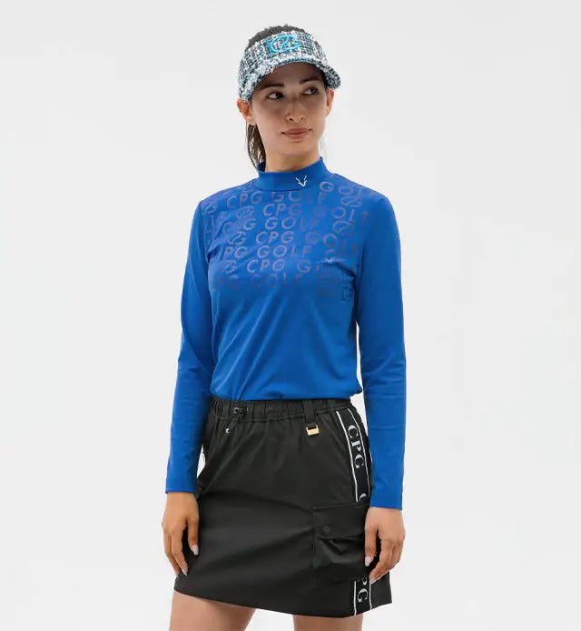 【Sample】モックネックロゴプリントLS