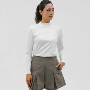 【Sample】モックネックロゴプリントLS