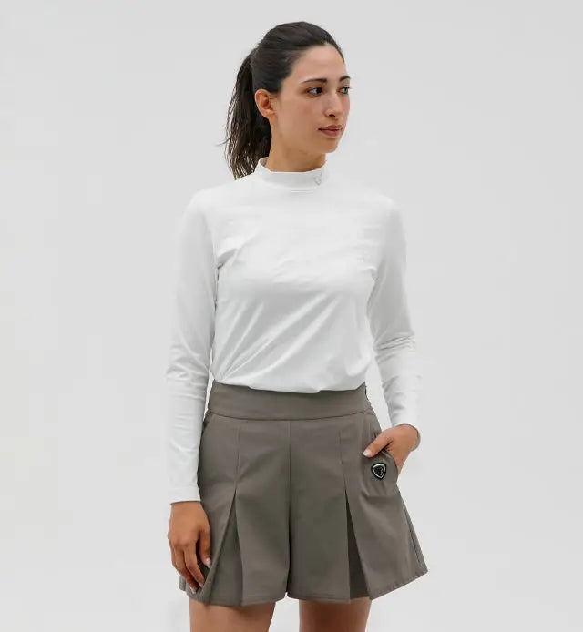 【Sample】モックネックロゴプリントLS