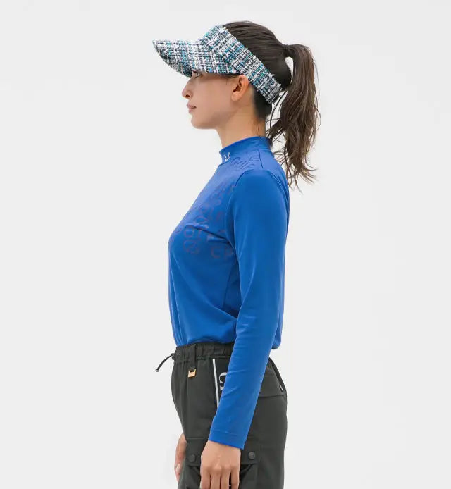 【Sample】モックネックロゴプリントLS