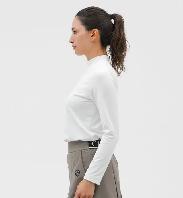 【Sample】モックネックロゴプリントLS