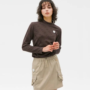 【Sample】ロゴジャガード柄モックネックLS