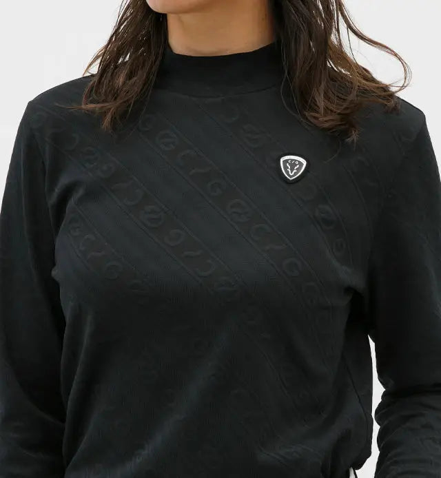 【Sample】ロゴジャガード柄モックネックLS