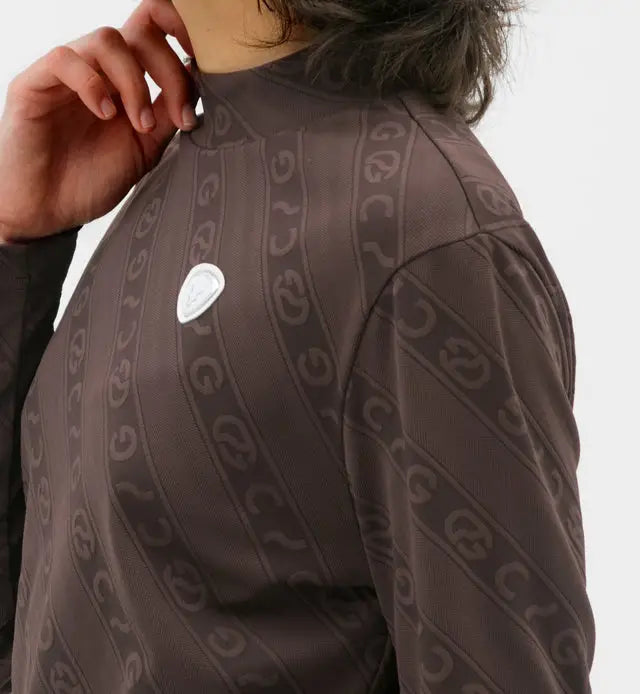 【Sample】ロゴジャガード柄モックネックLS