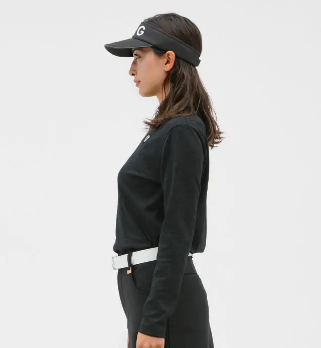 【Sample】ロゴジャガード柄モックネックLS