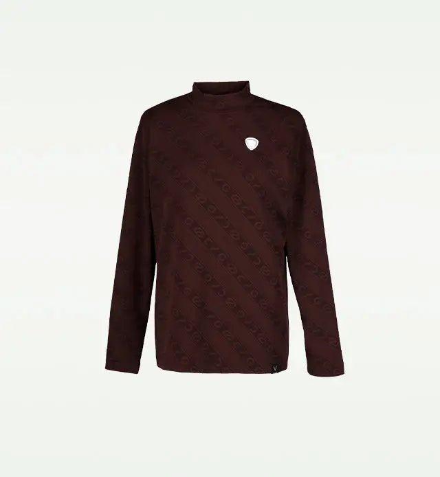 【Sample】ロゴジャガード柄モックネックLS