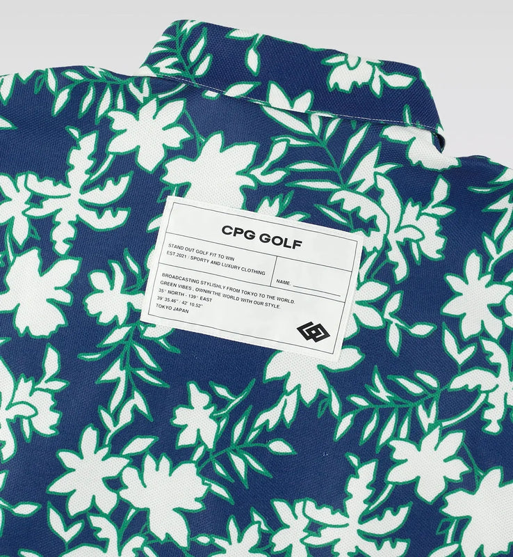 FLOWER MOTIF POLO SS