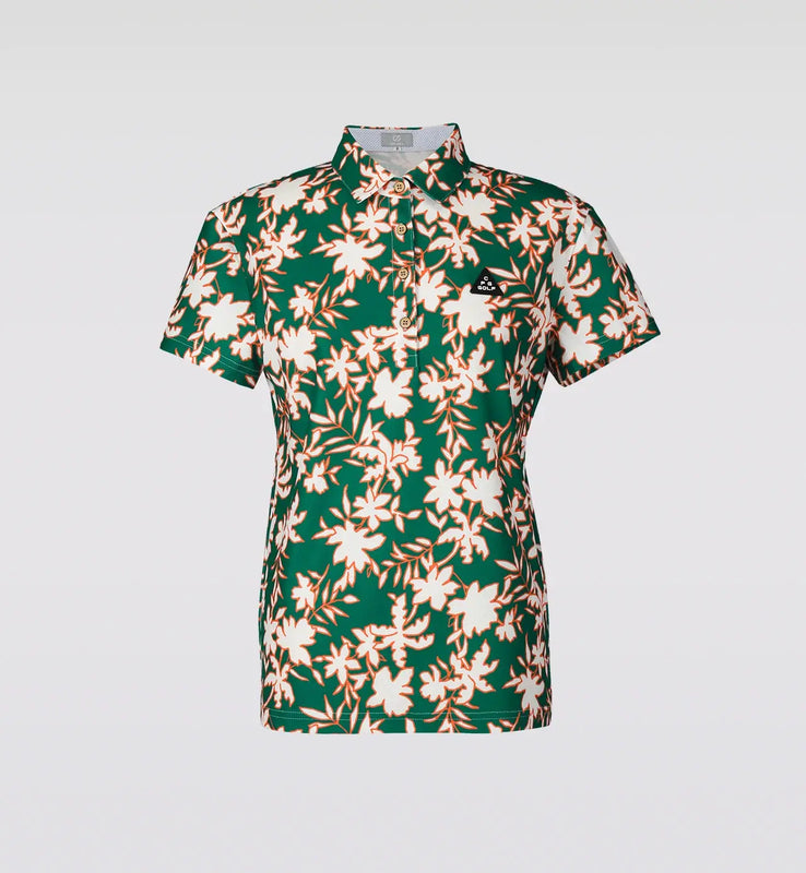 FLOWER MOTIF POLO SS