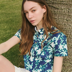 FLOWER MOTIF POLO SS