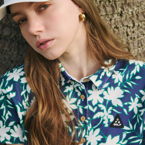 【New Arrival】FLOWER MOTIF POLO SS