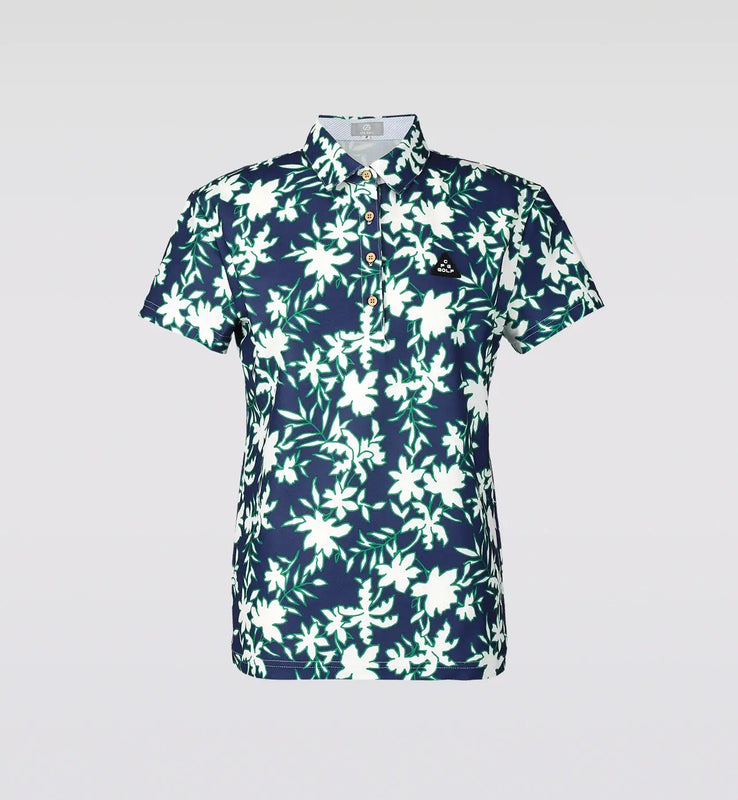【Sample】FLOWER MOTIF POLO SS
