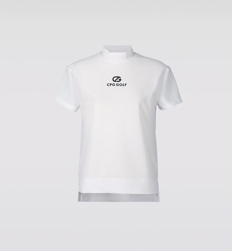 LIGHT MESH MOCK NECK SS
