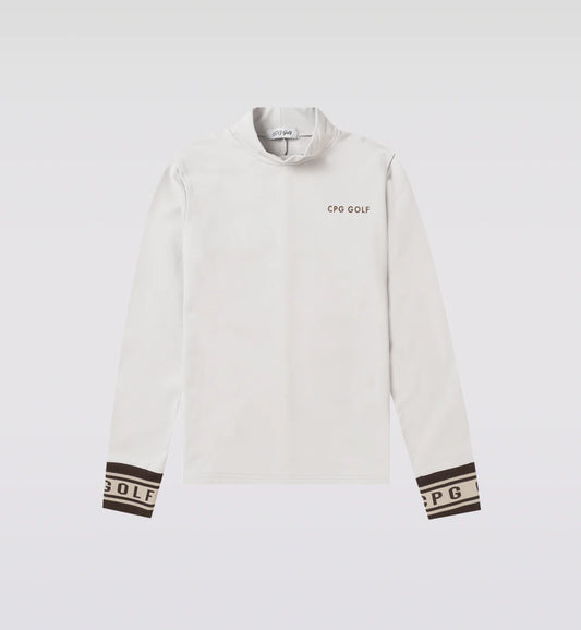 RIB LOGO MOCK NECK LS