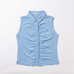 【26SS 新作】Front Gathered No Sleeve POLO -sample-