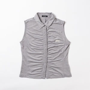 【26SS 新作】Front Gathered No Sleeve POLO -sample-