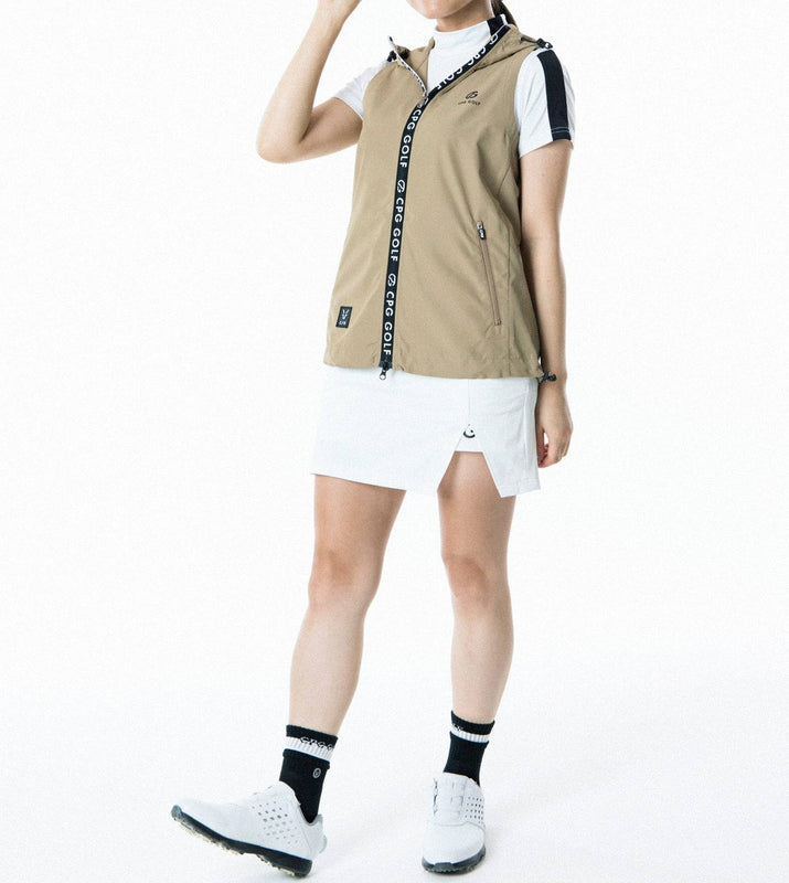 ライン切り替えウインドベスト CPGゴルフ ノースリーブ アウター レディース ゴルフウェア
