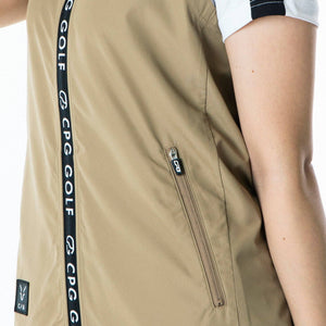 ライン切り替えウインドベスト CPGゴルフ ノースリーブ アウター レディース ゴルフウェア