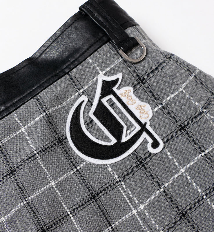 【new arrival】ストレッチフェイクレザーショートパンツ×オックスチェック巻きスカート３ＷＡＹボトムス-SAMPLE-