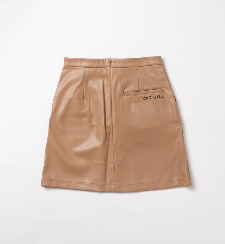 【new arrival】ベルト付きフェイクレザーストレッチスカート-SAMPLE-