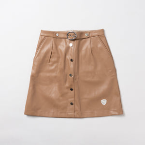 【new arrival】ベルト付きフェイクレザーストレッチスカート-SAMPLE-