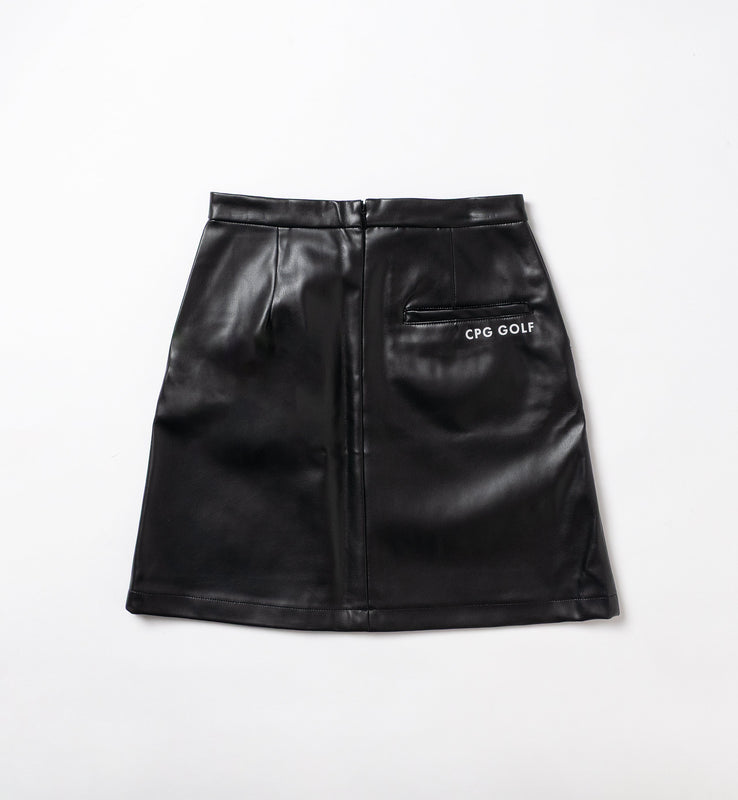 【new arrival】ベルト付きフェイクレザーストレッチスカート-SAMPLE-