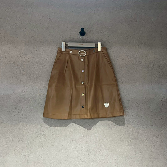 【Sample】ベルト付きフェイクレザーストレッチスカート