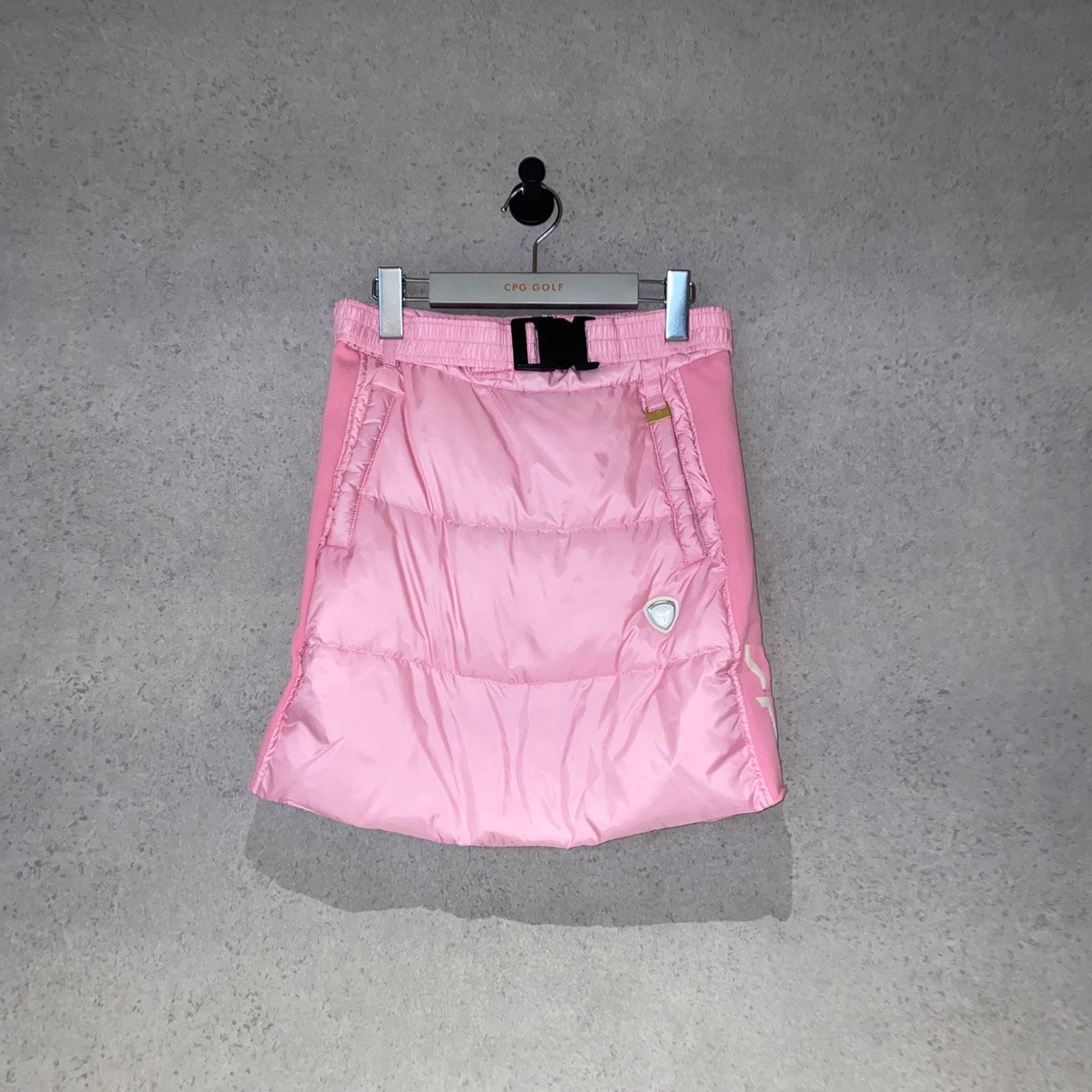 【new arrival】共地ベルト付きダウンスカート脇ニット-SAMPLE-