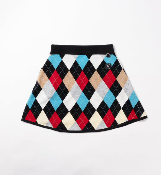 【new arrival】アーガイルジャガードニットスカート-SAMPLE-