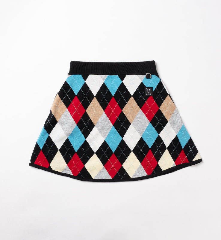 【new arrival】アーガイルジャガードニットスカート-SAMPLE-
