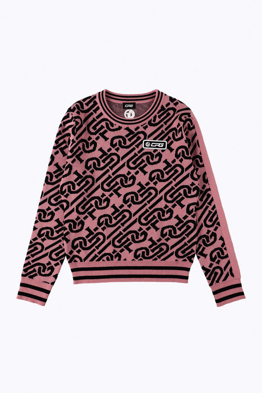 chain logo ribbed sweater（チェーンロゴリブセーター） -sample-