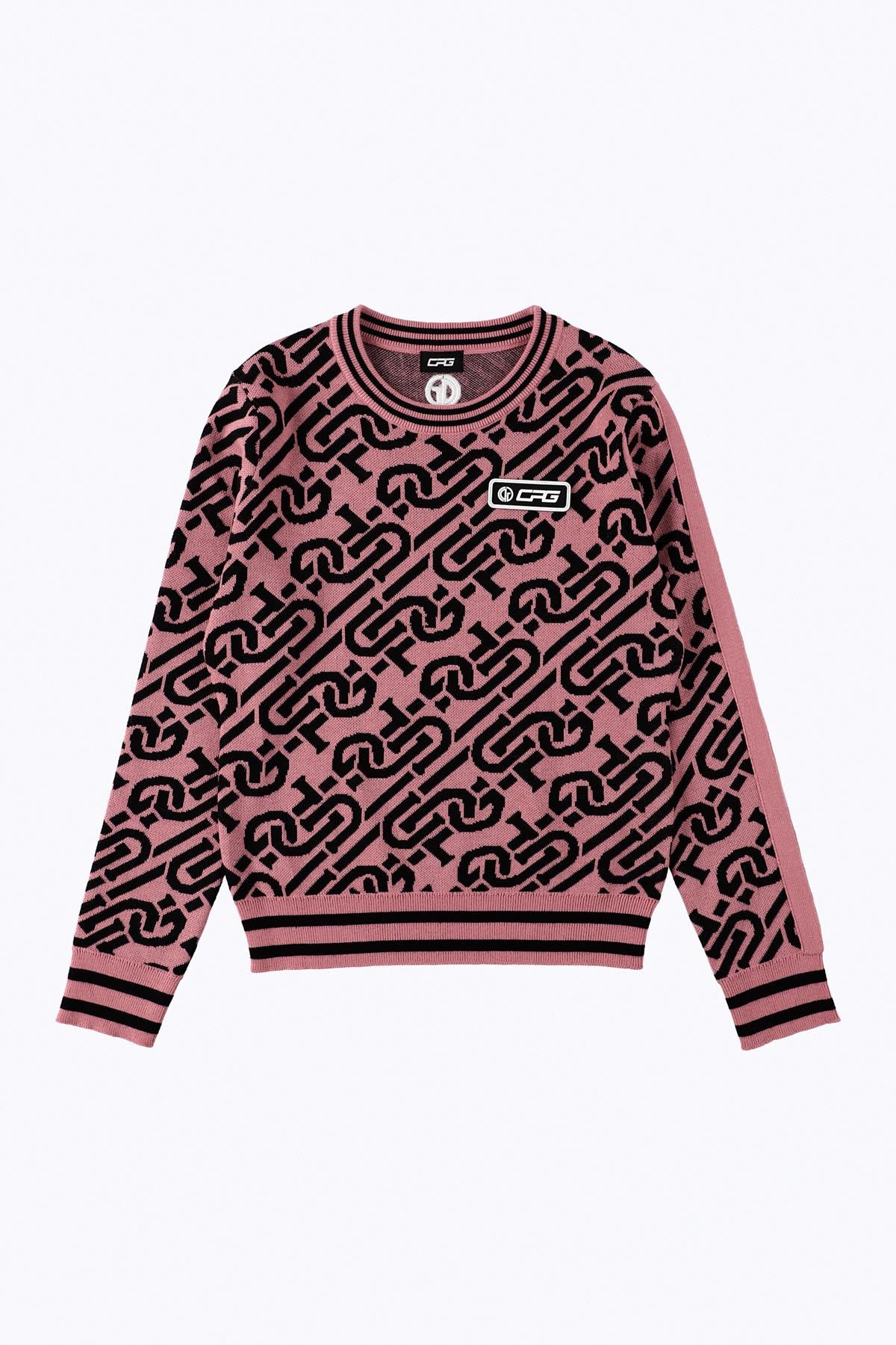 chain logo ribbed sweater（チェーンロゴリブセーター）