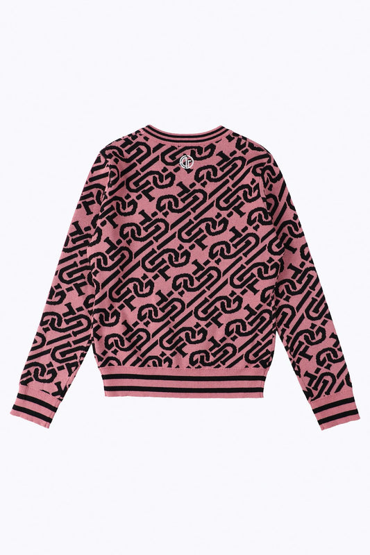 chain logo ribbed sweater（チェーンロゴリブセーター）