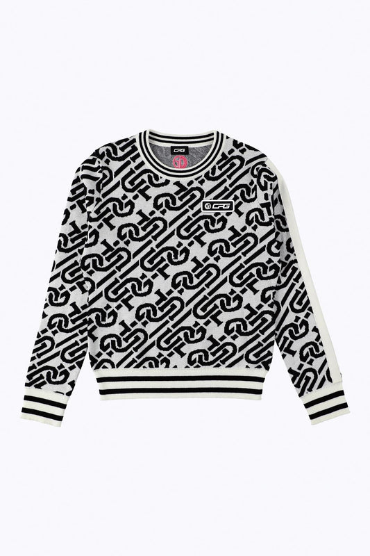 chain logo ribbed sweater（チェーンロゴリブセーター）