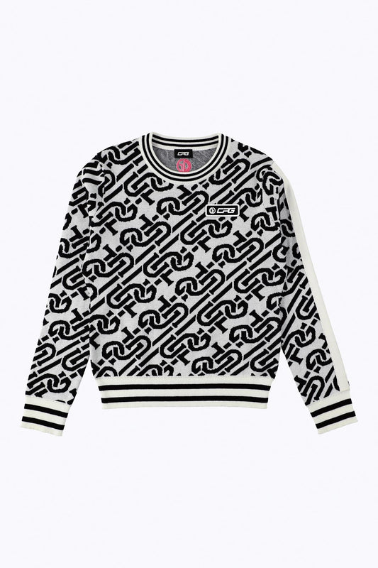 chain logo ribbed sweater（チェーンロゴリブセーター）