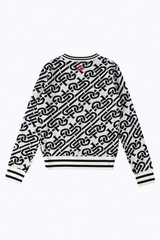 chain logo ribbed sweater（チェーンロゴリブセーター）