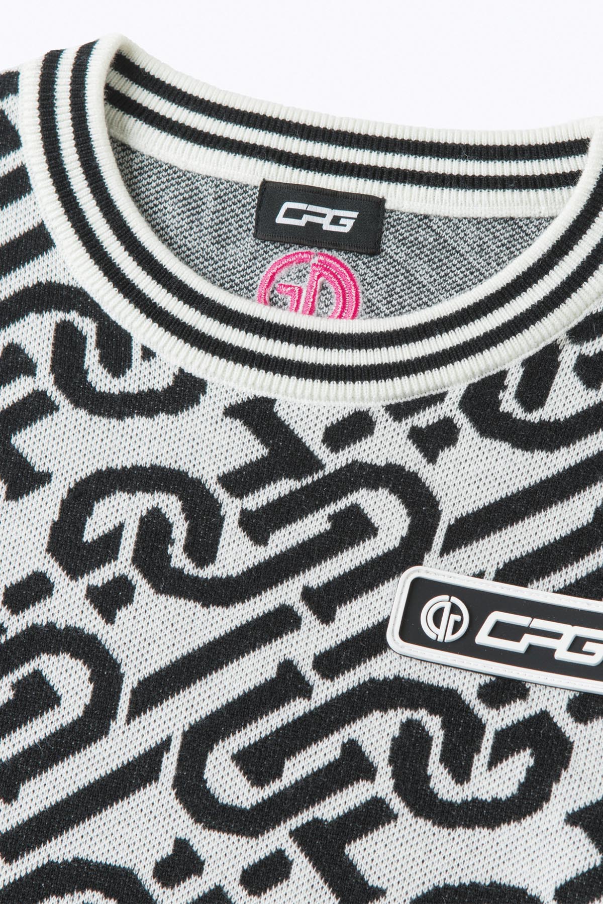 chain logo ribbed sweater（チェーンロゴリブセーター）