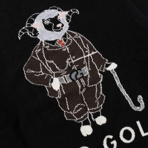 【new arrival】羊グラフィックインターシャニットPO-SAMPLE-