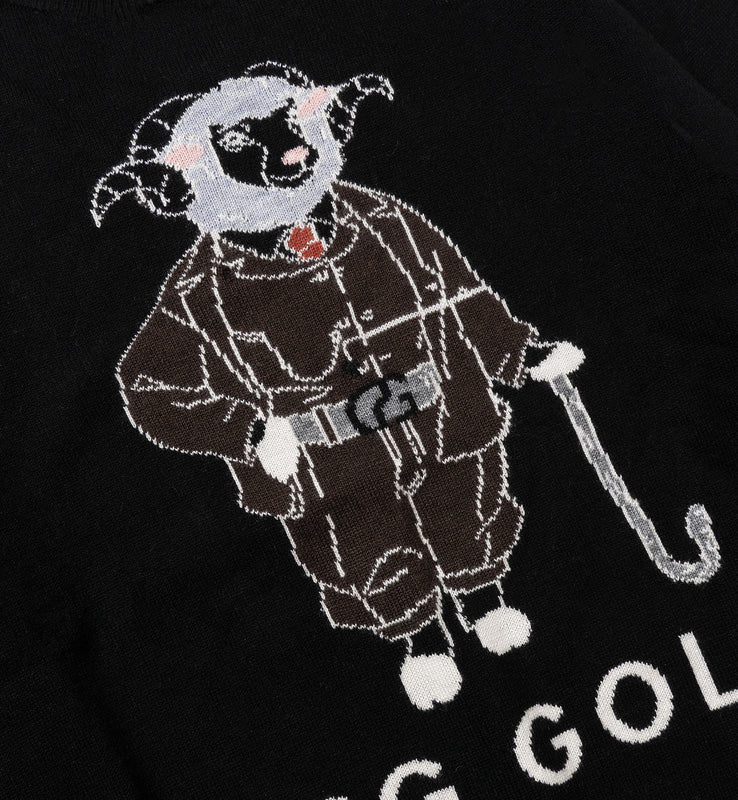 【new arrival】羊グラフィックインターシャニットPO-SAMPLE-