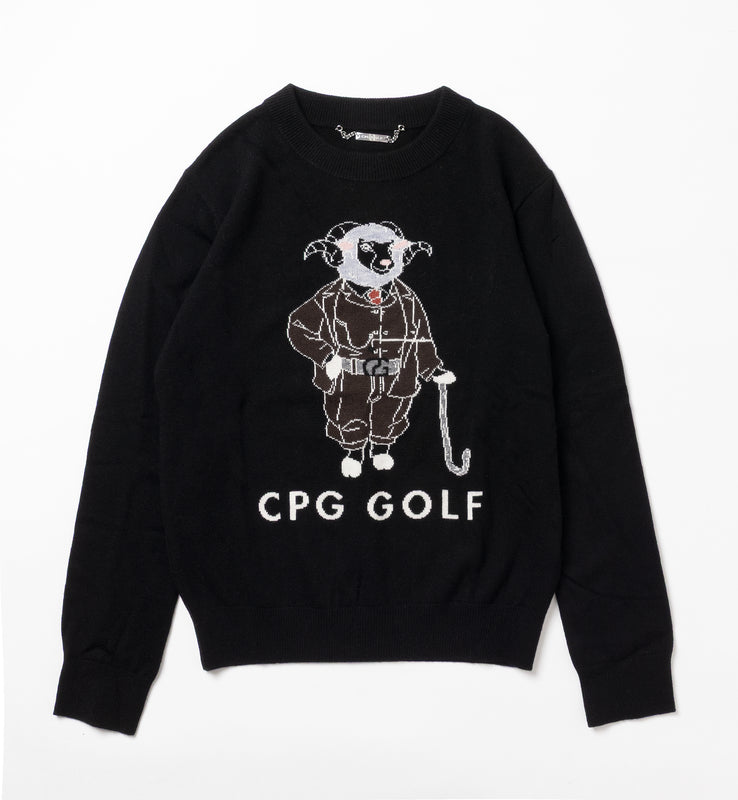 【new arrival】羊グラフィックインターシャニットPO-SAMPLE-