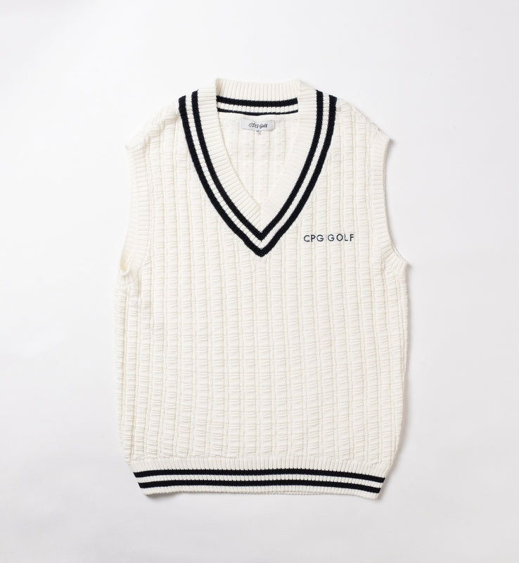 【new arrival】SIMPLE KINT VEST-SAMPLE-