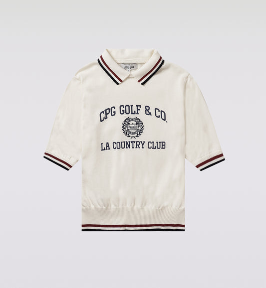 COLLEGE LOGO POLO KNIT SS