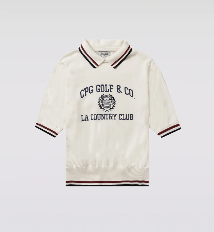 【Sample】COLLEGE LOGO POLO KNIT SS