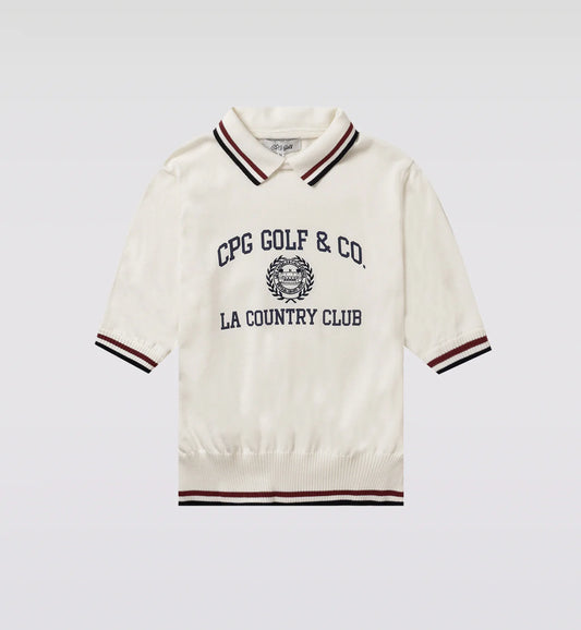 【Sample】COLLEGE LOGO POLO KNIT SS