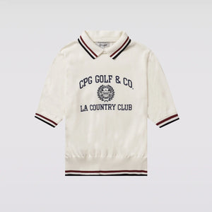 【Sample】COLLEGE LOGO POLO KNIT SS