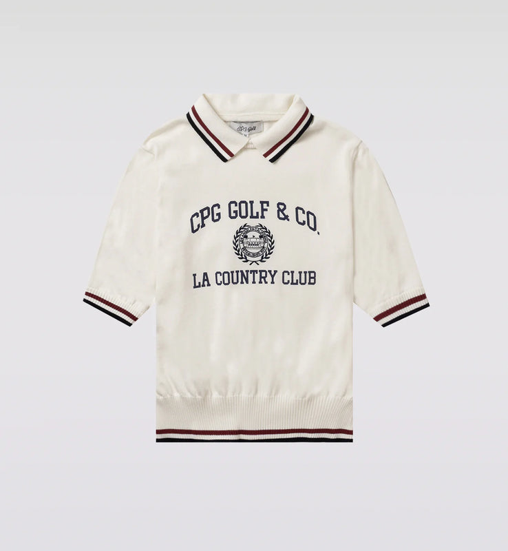 【Sample】COLLEGE LOGO POLO KNIT SS