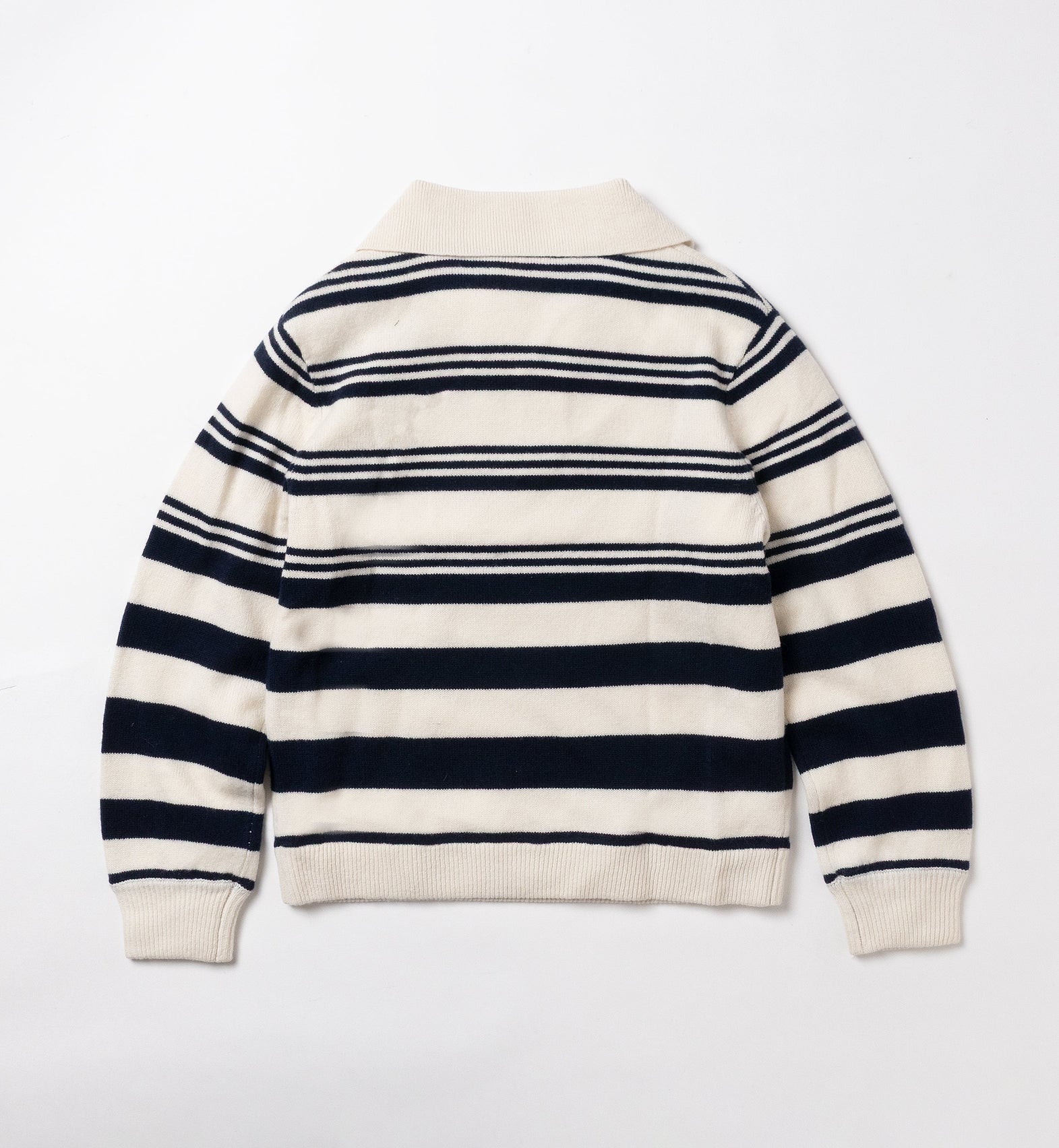 【new arrival】BORDER POLO ZIP LS (1st) -SAMPLE-